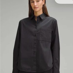 lululemon athletica cotton blended poplin button Down Shirt